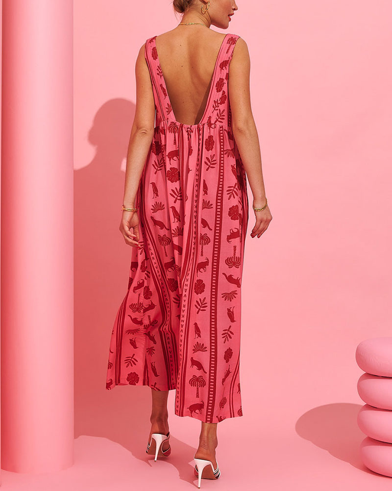 Pink Animal Holiday Dress